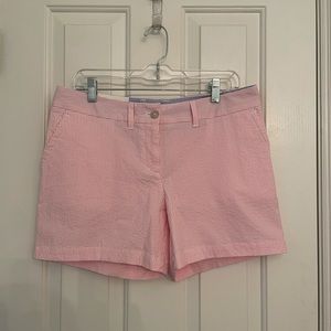 Southern Tide Pink Striped Seersucker Women's Shorts